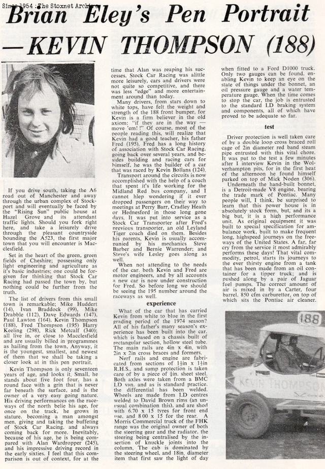 Scock Car Magazine 1974