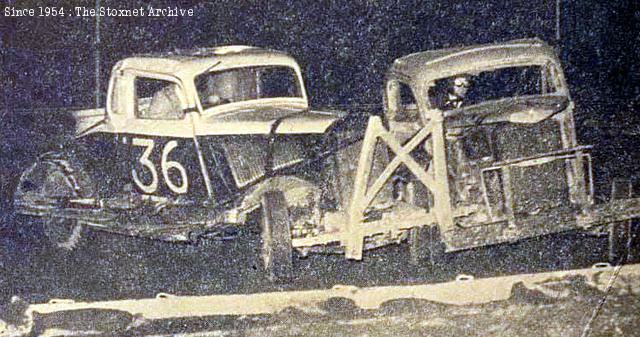 Hanley 1954 (Pete Tucker photo, from Stock Car Supporter, May 1979)