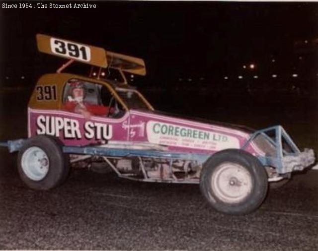 After the 1980 Belle Vue crash, the car was rebuilt into this configuration with a much stronger roll cage and Stuart won his 3rd world title in this car in 1980.