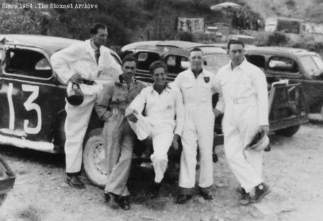 With the Staines Bulls team, Staines 1955. (Spelthorne Museum archive)