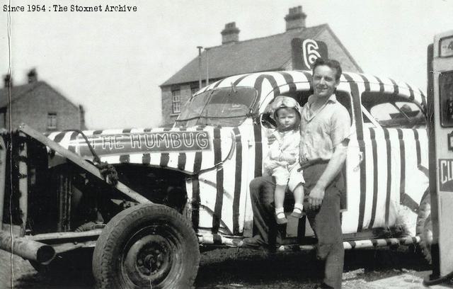 Outside the family garage, c.1956  (courtesy Stu Blyth)