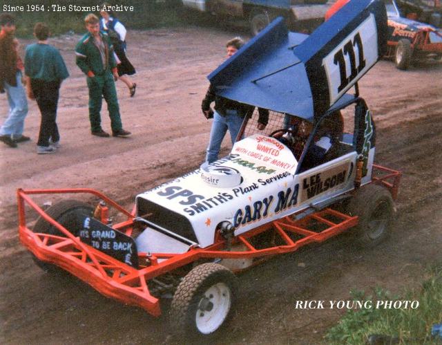 Using the Gary Maynard car 1987 (Rick Young photo)