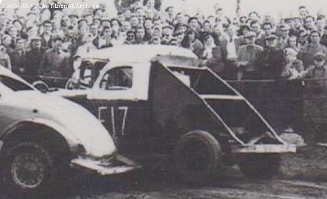 Believed to be Duncan's first ever meeting, 1955. The car is a 22hp V8 pickup truck. (from 1950s Stock Cars on Facebook).