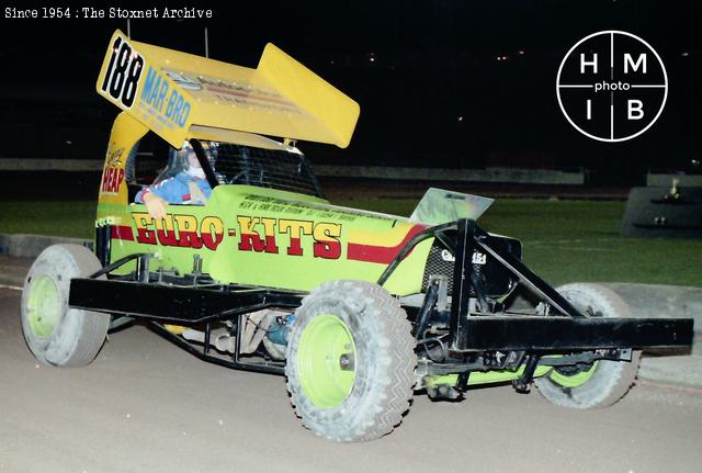 Gary debuts a new car at Bradford in March 1987. (HM/IB photo)