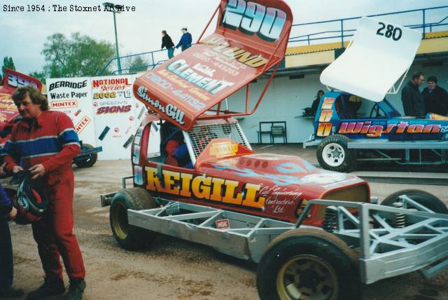 The John Lund 1996/1997 World Final winning car at Coventry in 2000. (Chris Wiseman photo)