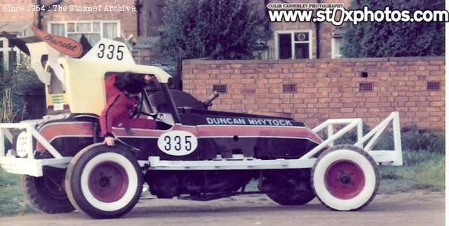 Using Bob Boddington's car at Leicester, August 1978 (Colin Casserley photo, Richard Boddington info)