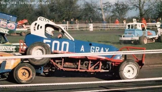 Having a moment at Aycliffe in the ex Steve Bates car. (Peter Nee photo)