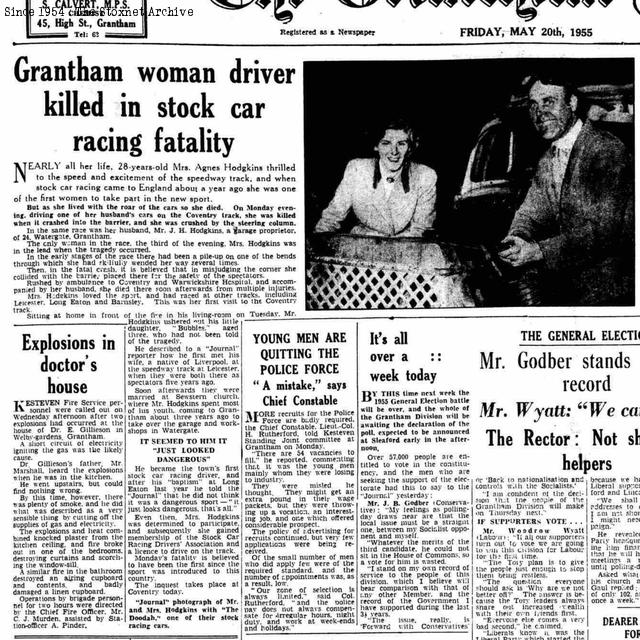 The Grantham Journal, 20th May 1955.