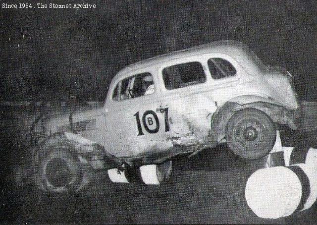 Over the barrels at Belle Vue, 1954.